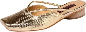 Agodor Womens Pumps,Woven Leather Square Toe Comfortable Slingback Round Chunky Heels Mules,Slip On Vintage Slides Slippers Shoes