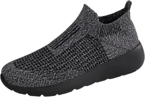 Arch Support Non Slip Minimalist Shoes for Men Outdoor Athletic Slip-On Hiking Shoe Casual Elderly Lace Up Shoes