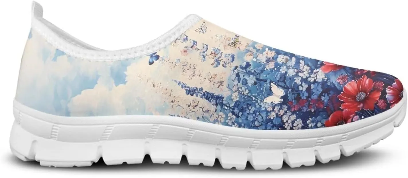 Butterfly Loafers for Women Casual Dress Work Shoes Slip-On Business Work Outdoor Sneaker