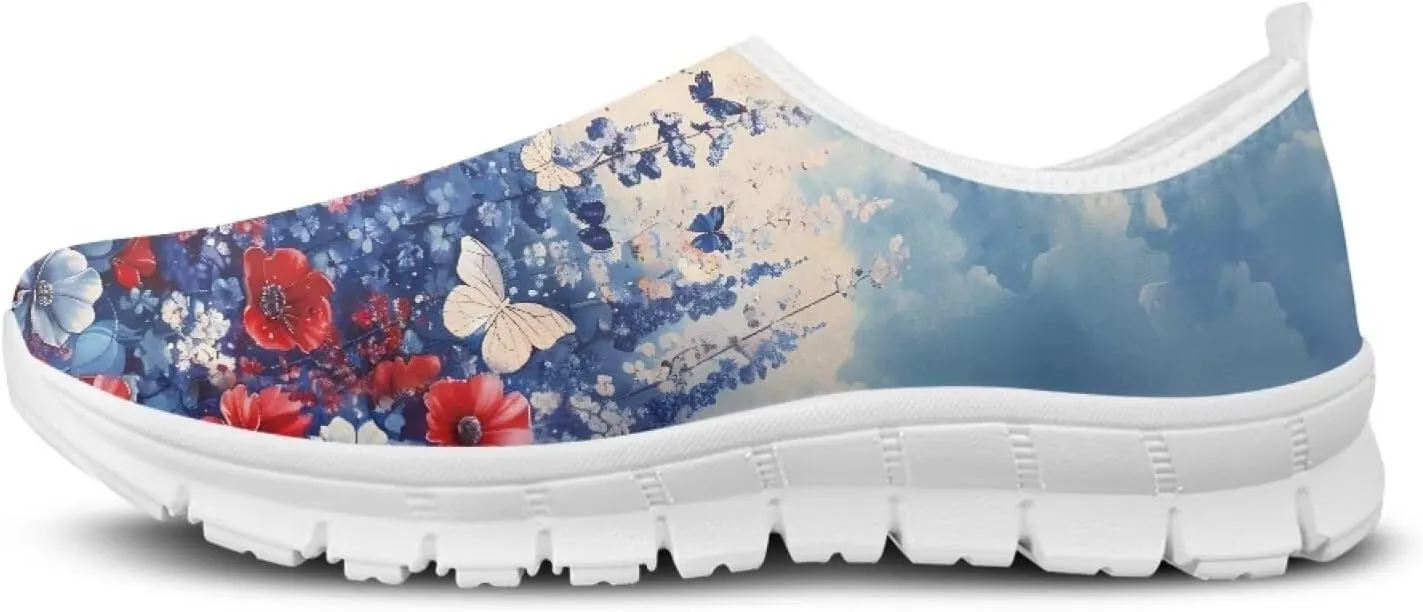 Butterfly Loafers for Women Casual Dress Work Shoes Slip-On Business Work Outdoor Sneaker