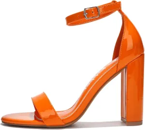 Cape Robbin Athens Open Toe Buckle Closure Block Heels (Athens)