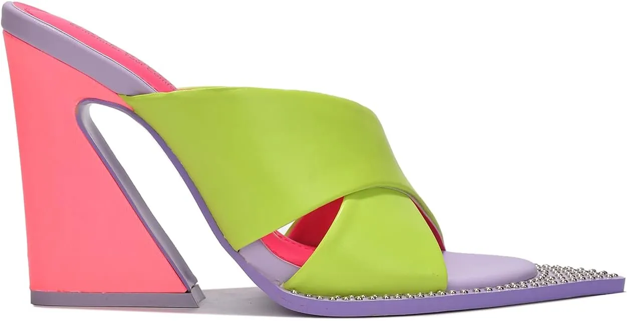 Cape Robbin Women Chunky Heel Slip on Mule sandals