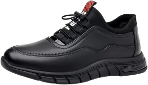 Elegant Men's Leather Oxford Dress Sneakers Wingtip Brogue Shoes for Business and Casual Occasions