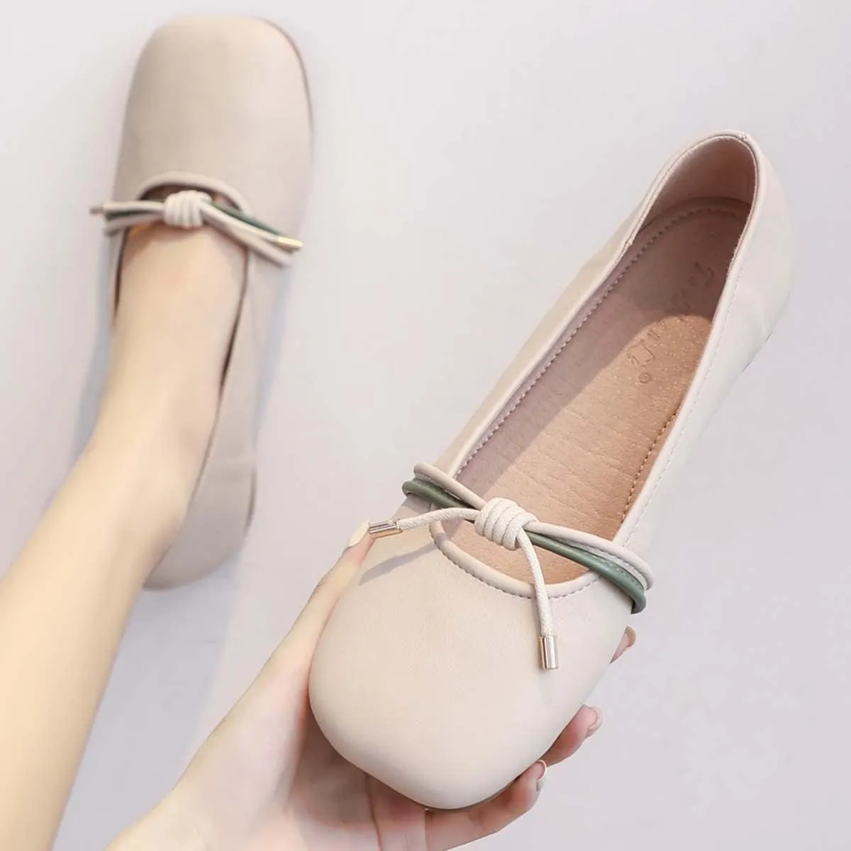 JOEupin Women’s Flats Comfortable Flats Shoes Ballet Flats for Women Dressy Low Heel Foldable Work Flats Dress Shoes