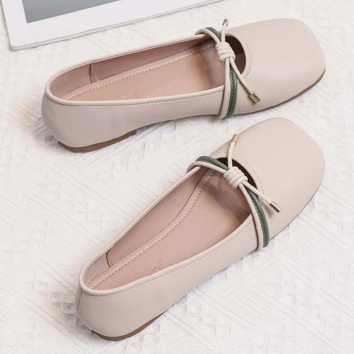 JOEupin Women’s Flats Comfortable Flats Shoes Ballet Flats for Women Dressy Low Heel Foldable Work Flats Dress Shoes