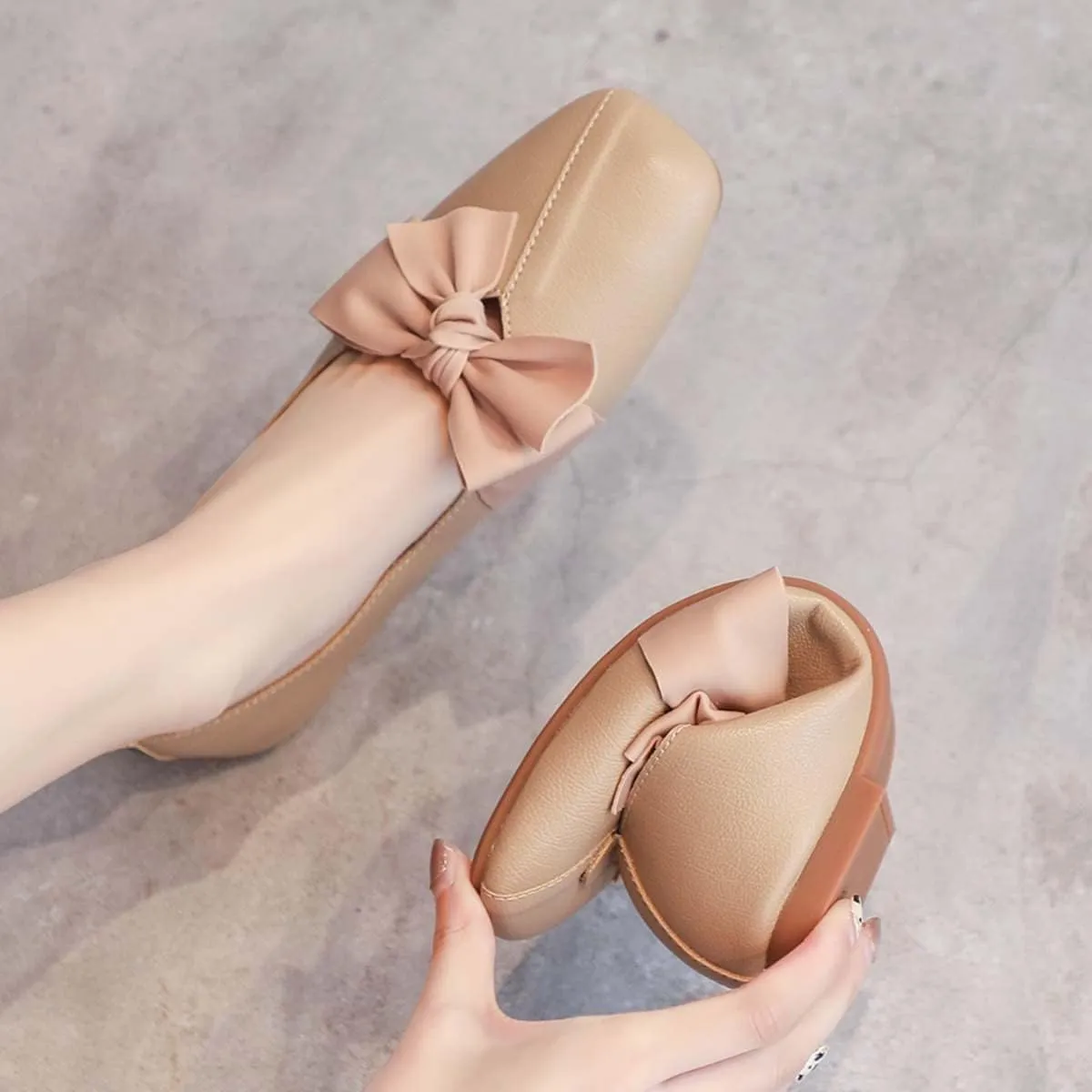 JOEupin Women’s Flats Comfortable Flats Shoes Ballet Flats for Women Dressy Low Heel Foldable Work Flats Dress Shoes
