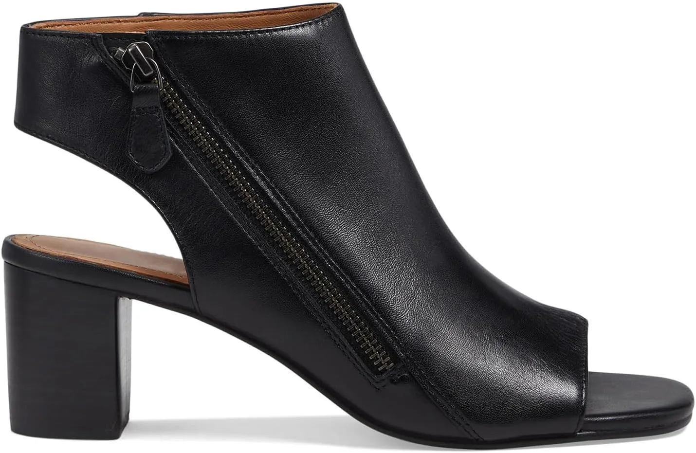 LEHOOR Women Chunky Heel Open Toe Booties Sandals Side Zipper Sandal Booties Cut Out 2 inch Block Stacked Heels Ankle Boots Peep Toe Backless Matte Casual Summer Booties 4-11 M US