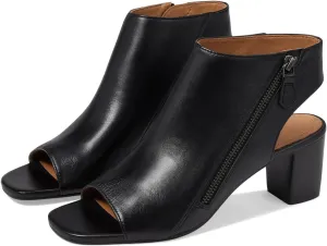 LEHOOR Women Chunky Heel Open Toe Booties Sandals Side Zipper Sandal Booties Cut Out 2 inch Block Stacked Heels Ankle Boots Peep Toe Backless Matte Casual Summer Booties 4-11 M US