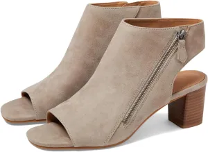 LEHOOR Women Chunky Heel Open Toe Booties Sandals Side Zipper Sandal Booties Cut Out 2 inch Block Stacked Heels Ankle Boots Peep Toe Backless Matte Casual Summer Booties 4-11 M US