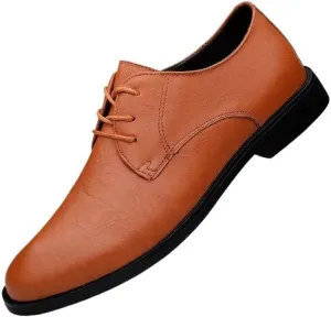 Men's Business Wingtip Lace Up Dress Shoes Mens Breathable Comfortable Fashion Luxury Oxford Shoes Pointed Toe Low Top Leather Dress Shoes