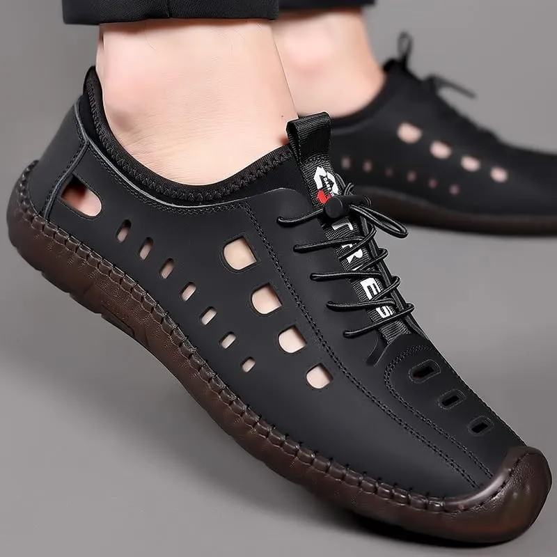 Men's Casual Dress Oxfords Business Mesh Shoes Fashion Sneakers Lightweight Comfortable Brogue Shoes