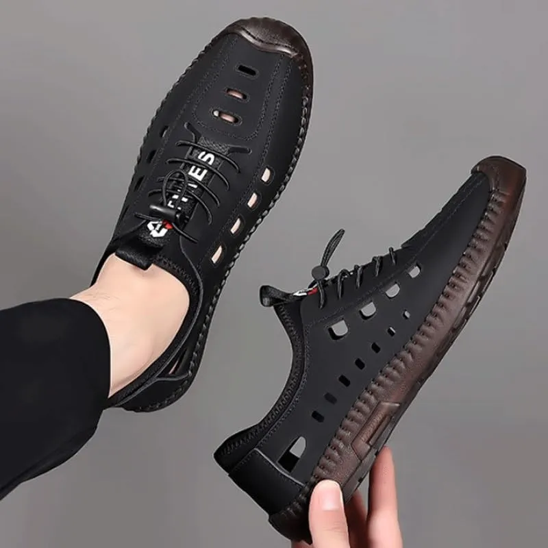 Men's Casual Dress Oxfords Business Mesh Shoes Fashion Sneakers Lightweight Comfortable Brogue Shoes