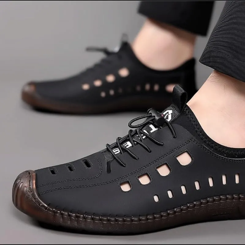 Men's Casual Dress Oxfords Business Mesh Shoes Fashion Sneakers Lightweight Comfortable Brogue Shoes