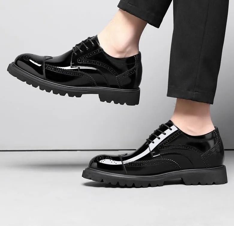 Men's Dress Shoes Business Formal Casual Lace-up Oxfords Shoes Casual Wedding Party Small Leather Shoes