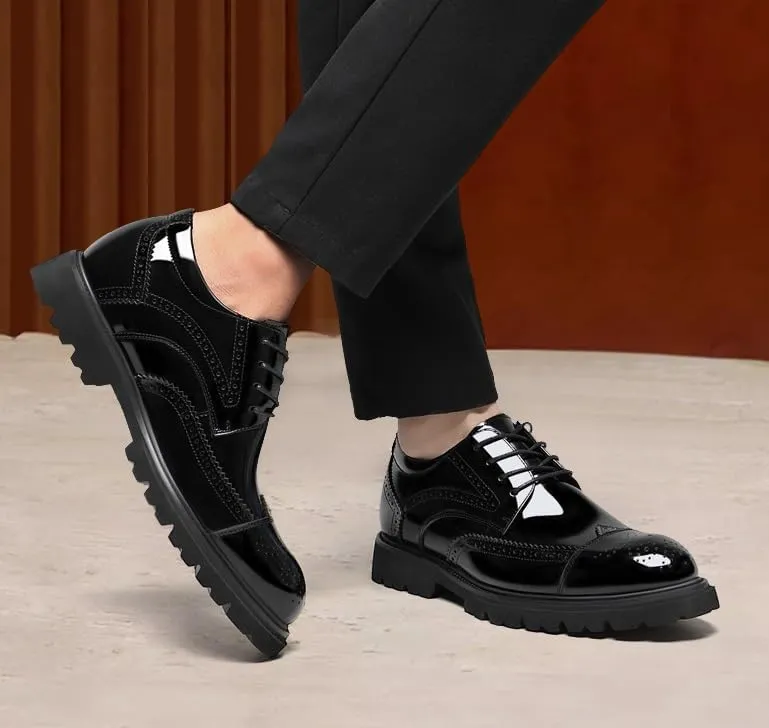 Men's Dress Shoes Business Formal Casual Lace-up Oxfords Shoes Casual Wedding Party Small Leather Shoes