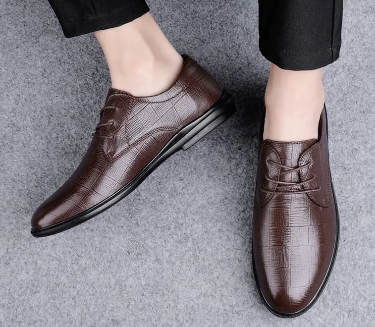 Men's Dress Shoes Classic Formal Oxford Business Wedding Suit Lace-up Patent Leather Tuxedo Shoes for Men