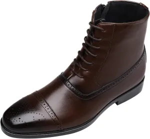 Men's Dress Shoes Loafers Mens Shoes Classic Business Leather Shoes Fashion Casual High Top Lace Up Black Dress Shoes
