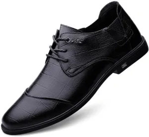 Men's Fashion Wingtip Brogue Shoes Men Vintage Leather Lace Up Platform Oxfords Shoes Business Formal Derby Shoes for Men(Black,11)