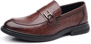 Men's Formal Business Oxford Shoes Genuine Leather Slip On Dress Shoes for Office Wedding Tuxedo Derby Shoes