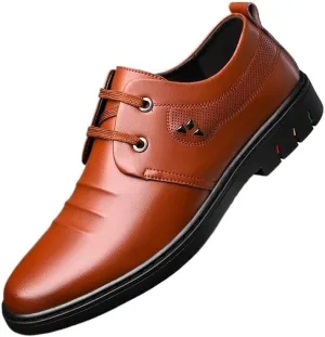 Men's Leather lace-up Loafers Shoes Men's Vintage Spike Dress Loafers Slip On Fashion Shoes for Business Dinners