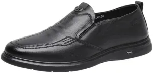 Men's Solid Colour Vintage Slip On Penny Loafer Shoes Breathable Memory Foam Midsole for Men's Outdoor Activities