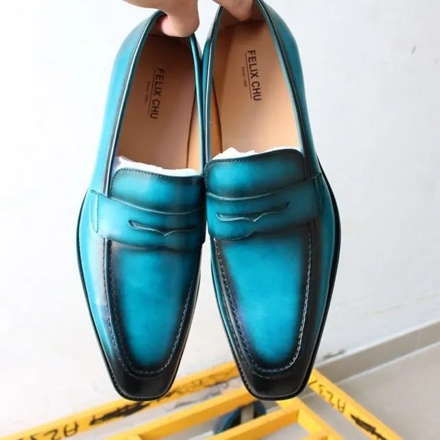 Men's Vintage Spike Dress Loafers Slip On Fashion Shoes Fashion Prom Wedding Business Suit Shoes