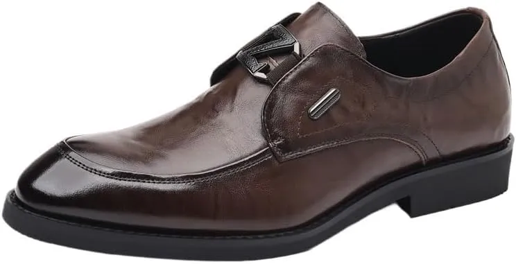 Men's Vintage Spike Dress Loafers Slip On Fashion Shoes for Business Dinners
