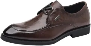 Men's Vintage Spike Dress Loafers Slip On Fashion Shoes for Business Dinners