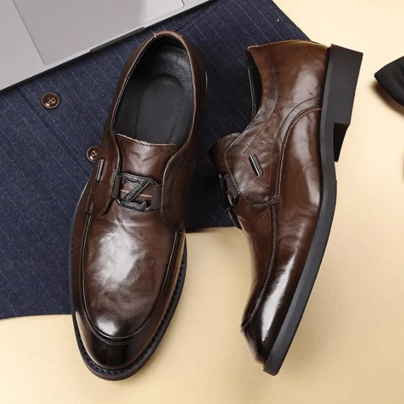 Men's Vintage Spike Dress Loafers Slip On Fashion Shoes for Business Dinners