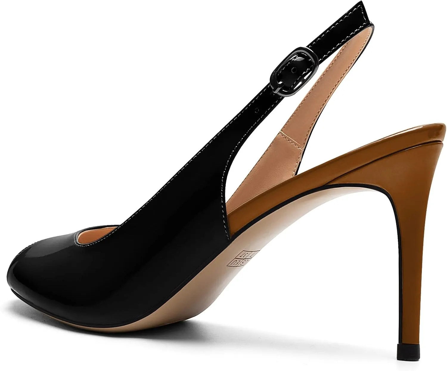 Mettesally Women's Peep Toe Heels Slingback Sandals Kitten High Heel Ankle Strap Heeled Sandals Pumps