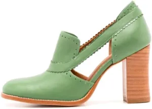 MOOMMO Women Chunky High Heel Loafer Pumps Round Toe Side Cut Pumps Sandals 3 inch Stacked Block Heel Sandal Booties Slip On Dress Shoes Matte Vintage Classic Office Party 4-11 M US