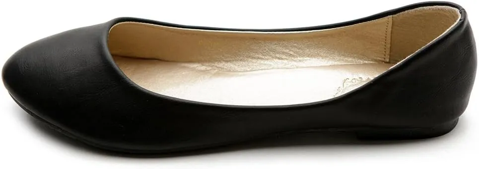 Ollio Women's Shoe Ballet Basic Light Comfort Low Heel Flat