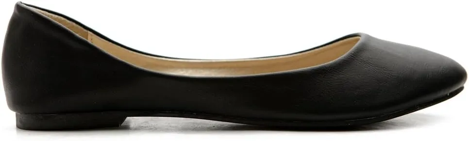 Ollio Women's Shoe Ballet Basic Light Comfort Low Heel Flat