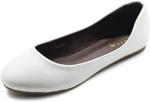 Ollio Women's Shoe Ballet Basic Light Comfort Low Heel Flat