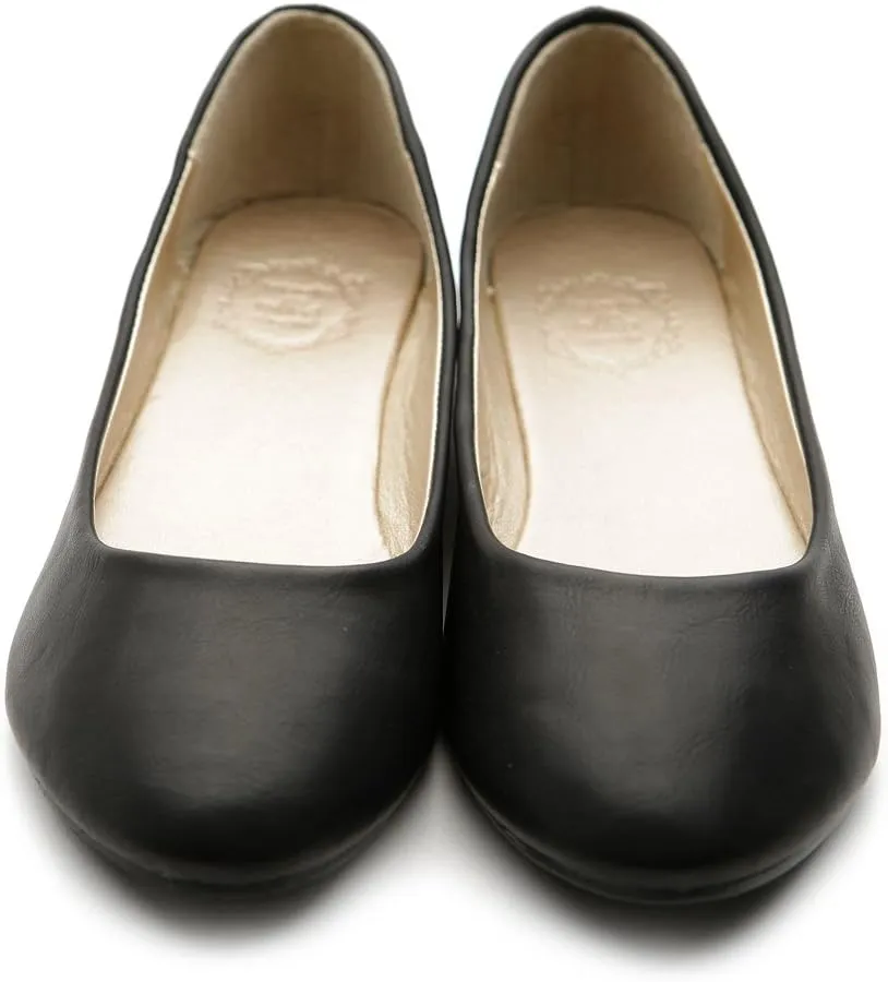 Ollio Women's Shoe Ballet Basic Light Comfort Low Heel Flat
