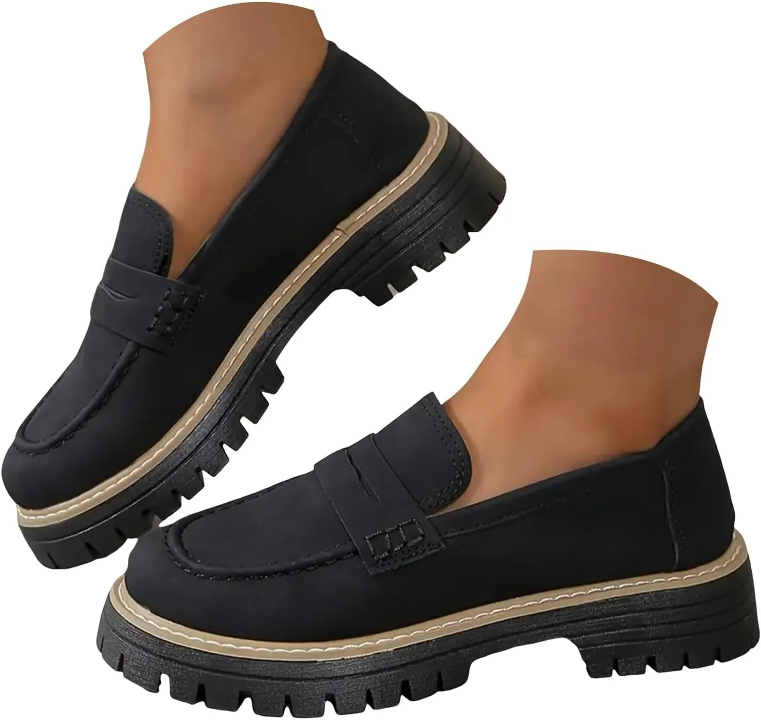Orthoture-Orthopedic Platform Loafers Comfortable Women's Fashion Loafers Casual Dress Work Loafers Slip-On Walking Shoes