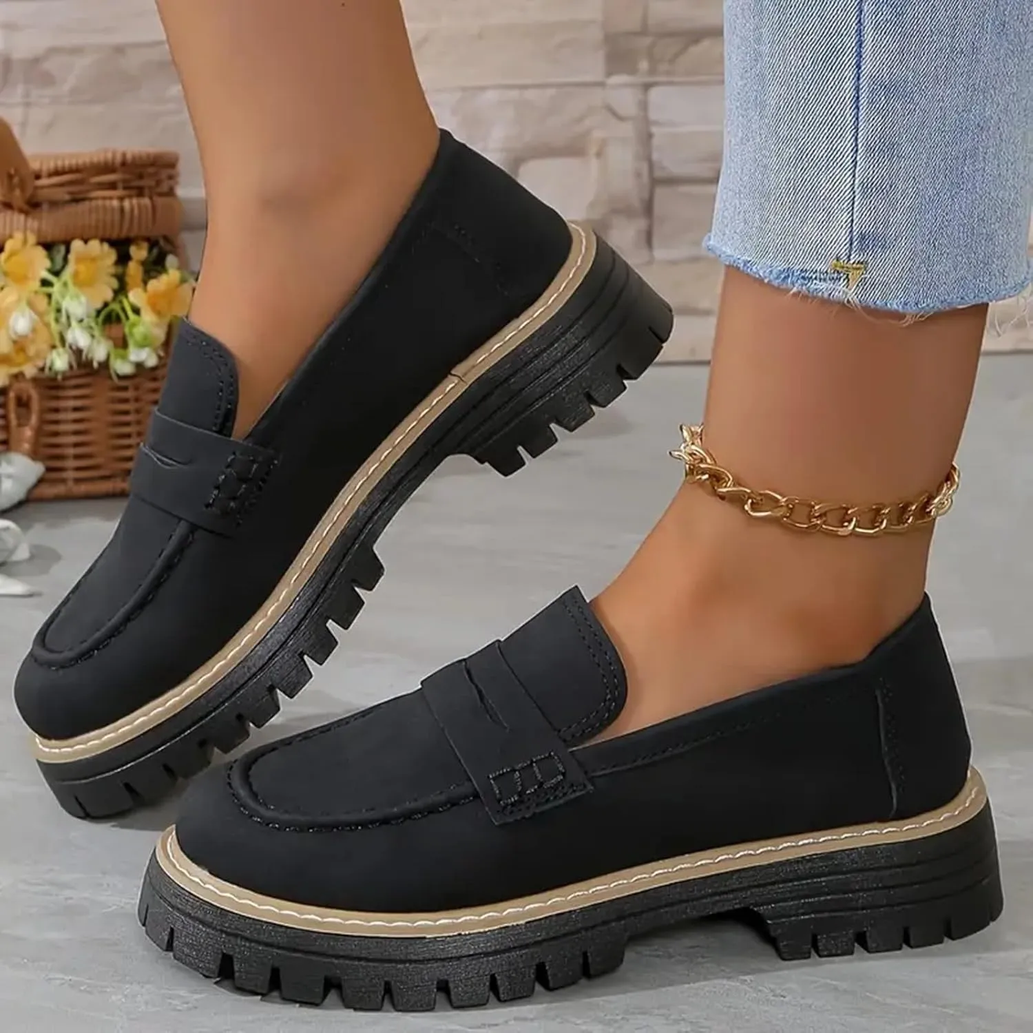 Orthoture-Orthopedic Platform Loafers Comfortable Women's Fashion Loafers Casual Dress Work Loafers Slip-On Walking Shoes