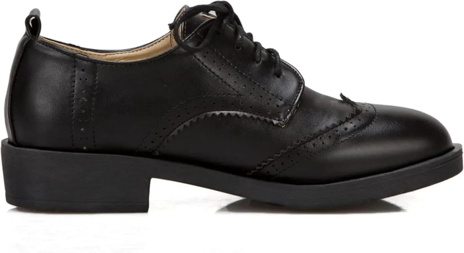 Oxfords Women's Brogue Shoes Girl Cute Round Head Strap Uniform Shoes Lightweight Casual Low Heel