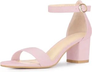 Perphy Ankle Strap Open Toe Block Heels Sandals for Women
