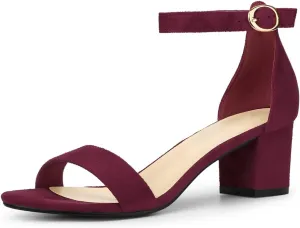 Perphy Ankle Strap Open Toe Block Heels Sandals for Women