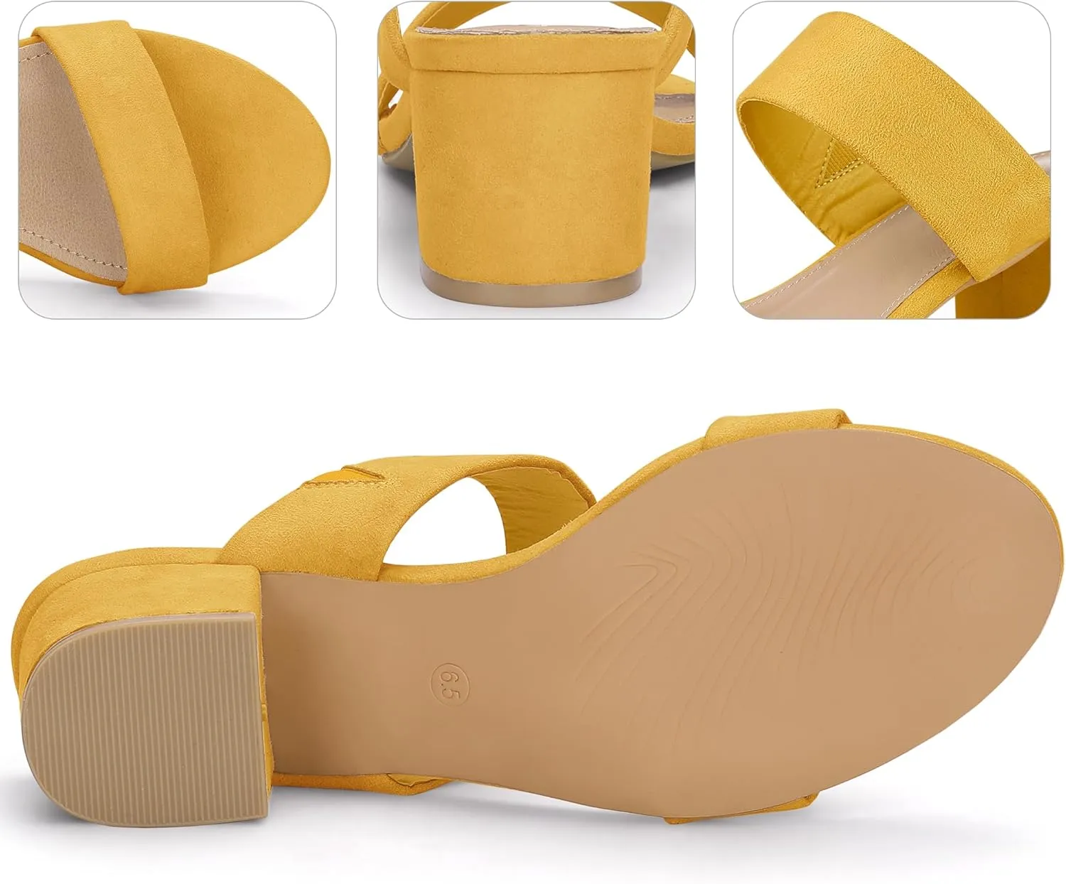 Perphy Open Toe Block Heels Slide Heel Sandals for Women