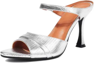Roimaash Women Fashion Slide Sandals Stiletto Heels Pointed Toe
