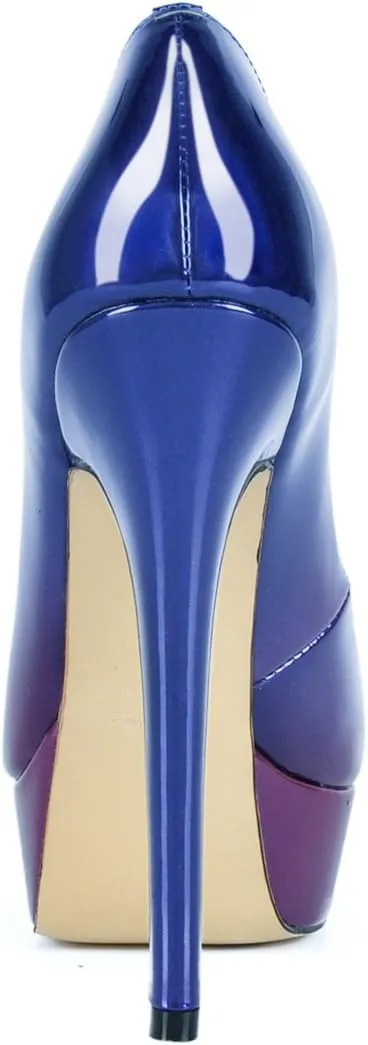sexytag Women's Platform Heels Peep Toe Pumps Slip On High Stiletto Heels