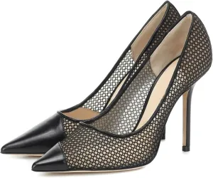 SHEMEE Sexy Pointy Toe Mesh Cutout Bridal Shoes Stiletto High Heels Wedding Pumps Elegant Court Party Dress Shoe
