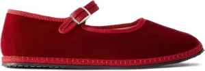 Velvet Ballet Flats for Women Suede Round Toe Cute Mary Jane Flats Slip On Casual Dressy Comfortable Ballerina Shoes
