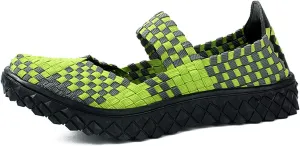 Veroders Women's Elastic Sport Sandals - Hiking Sandals Woven Elastic Walking Sandals Slip on Lightweight Sneakers