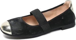 Women's Flats, Foldable Ballet Flats for Women, Elastic Strap Round Toe Comfort Lightweight Slip on Dress Shoes