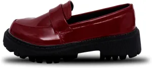 Women's Platform Loafers Lug Sole Chunky Work Shoes 2025 Slip-On Shoes Dressy Penny Loafers Business Shoes