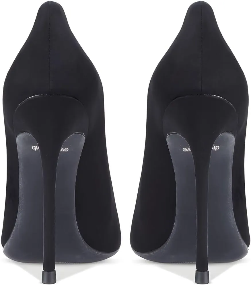 Women's Pointed Toe Shallow Mouth Sexy Square Buckle Rhinestones 10cm Stiletto Heels Slip-on Wedding Party Banquet Big Size Shoes