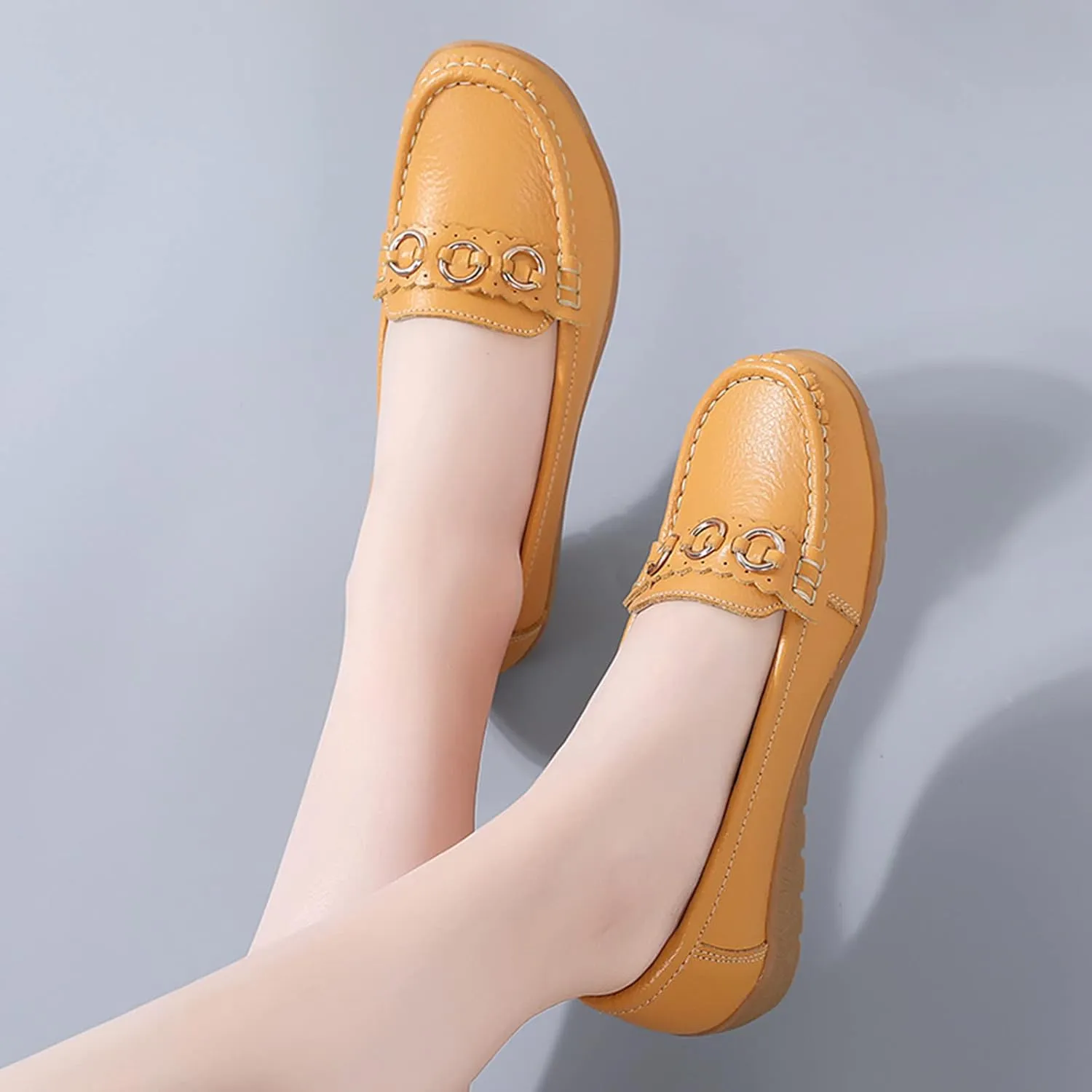 Womens Slip On Shoes Comfortable Dress Shoes Lightweight Penny Loafers Dressy Work Flats Business Shoes